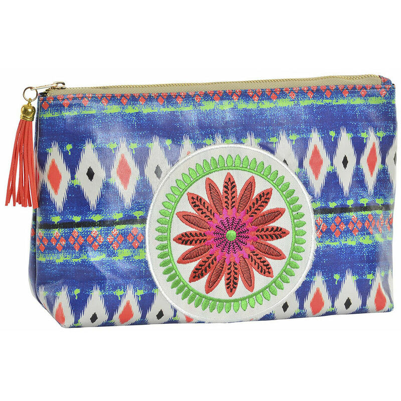

Neceser Azul Naranja Poliuretano Africano (28 x 8 x 20 cm) - Dkd Home Decor