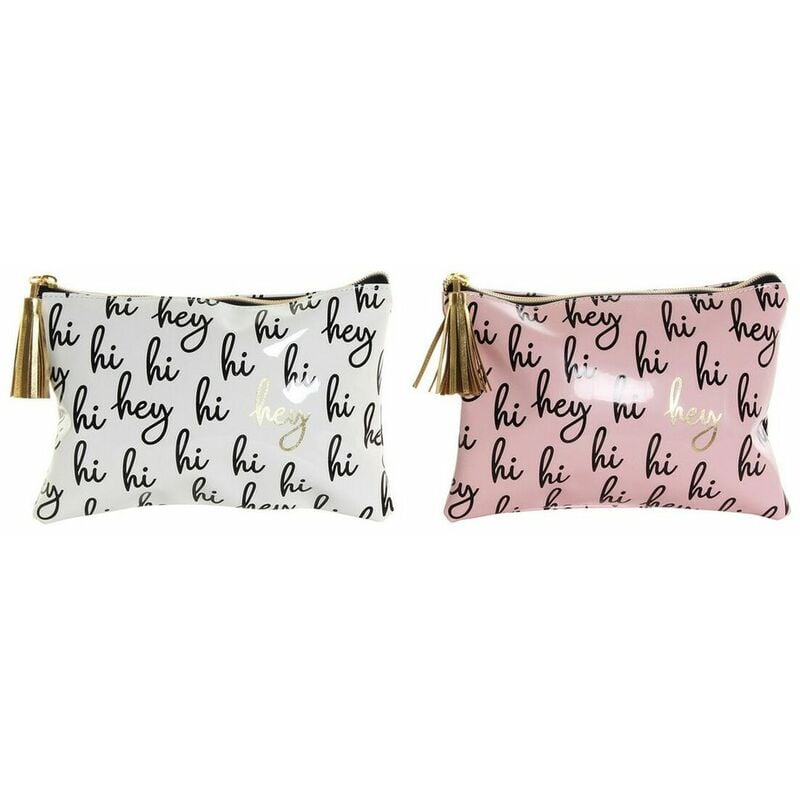 

Neceser Blanco Rosa (2 pcs) (22 x 1.5 x 15.2 cm) - Dkd Home Decor