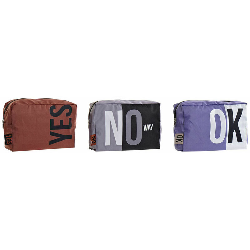 

Neceser Negro Azul Marrón Poliéster Nylon Moderno (3 pcs) (20 x 8 x 14 cm) - Dkd Home Decor