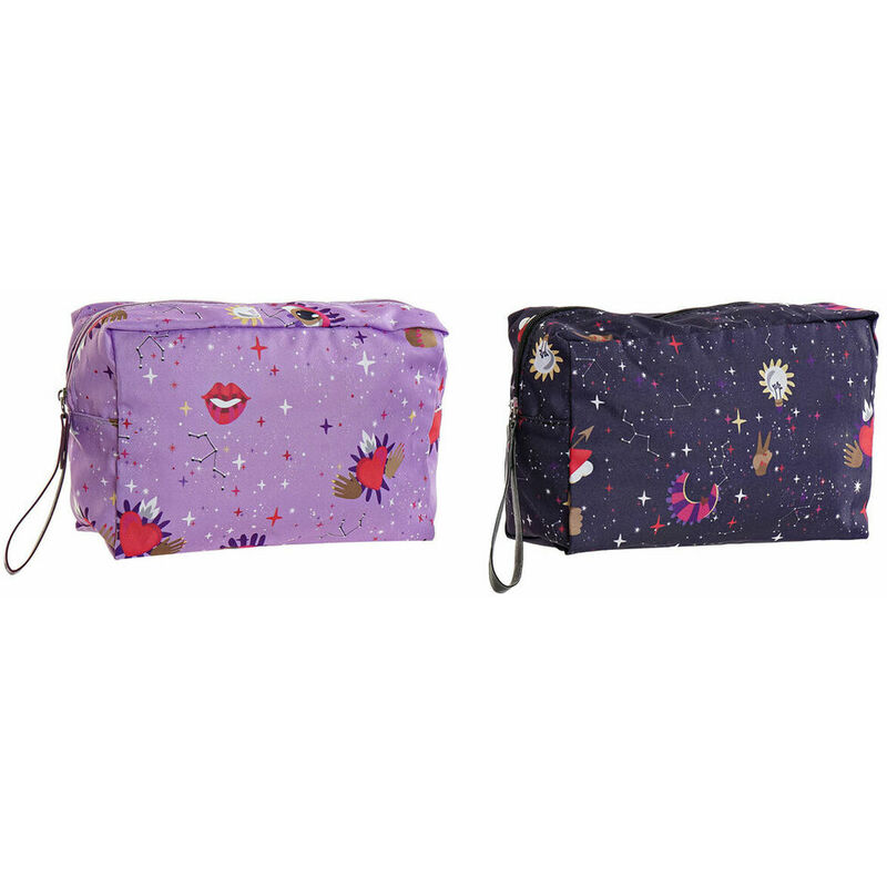 

DKD Home Decor Neceser DKD Home Decor Rosa Lila Poliéster Poliuretano Multicolor Nylon Moderno (2 pcs) (20 x 8 x 14 cm)