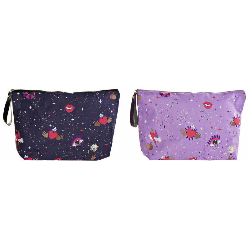 

Neceser Rosa Lila Poliéster Poliuretano Multicolor Nylon Moderno (33 x 8 x 21 cm) (2 pcs) - Dkd Home Decor