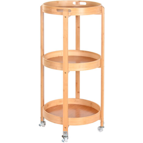 DKD Home Decor organisateur bambou naturel 43,6x43,6x90,5 cm