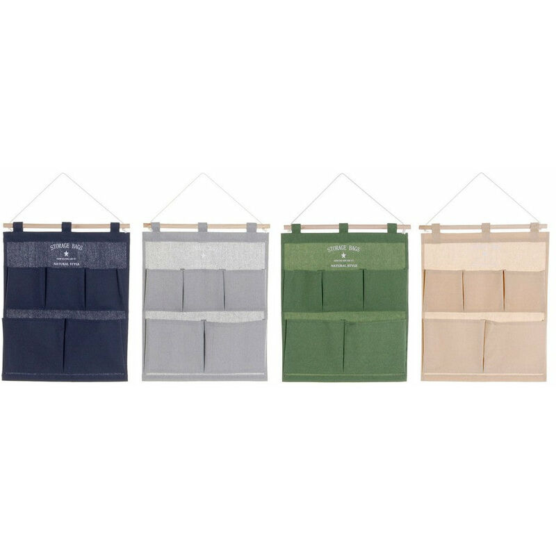 

Organizador de Tela Colgante DKD Home Decor ‎ Lienzo (35 x 0.5 x 43.5 cm) (4 pcs)