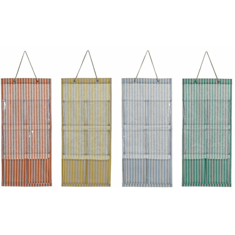 

Organizador de Tela Colgante DKD Home Decor Poliéster Algodón (26 x 3 x 66 cm) (4 pcs)