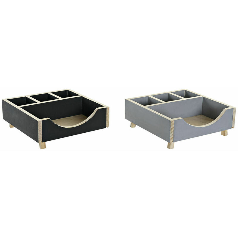

Organizador Escritorio Madera (18 x 18 x 7 cm) (2 pcs) - Dkd Home Decor