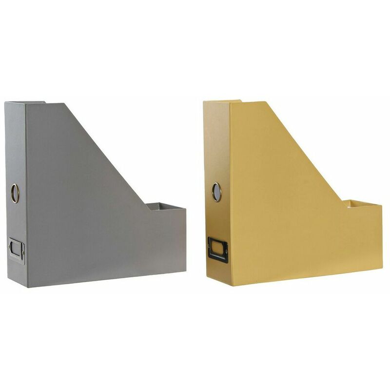 

Organizador Multiusos Cartón Metal (2 pcs) (9 x 26.5 x 27 cm) - Dkd Home Decor
