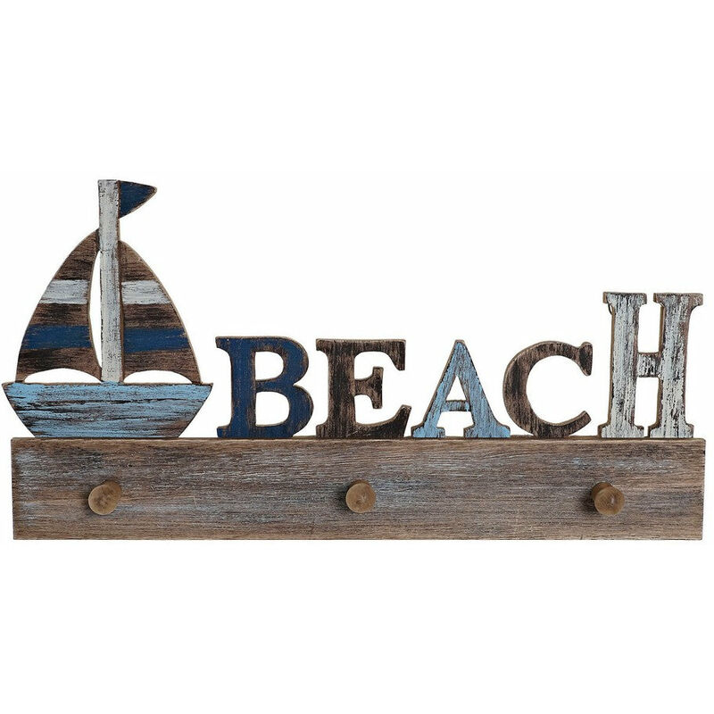 

Perchero de Pared DKD Home Decor Beach Madera MDF (51 x 5.5 x 26.5 cm)