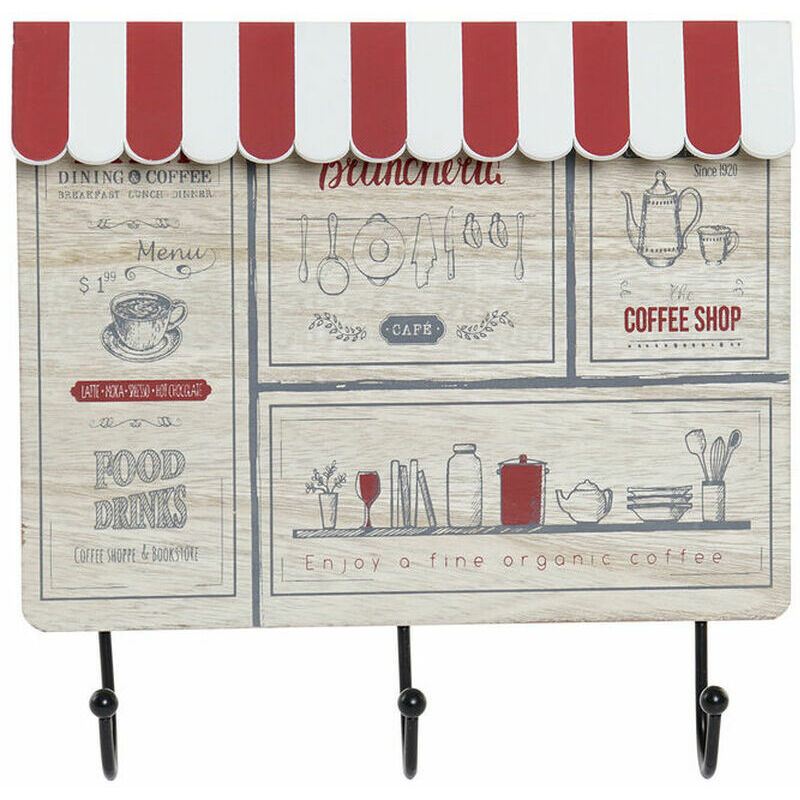 

Perchero Rojo Metal Madera MDF (30 x 19.5 x 6 cm) - Dkd Home Decor