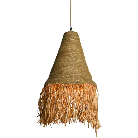 dkd-home-decor Plafonnier Iron Natural Jute Marron 44x44x67 cm
