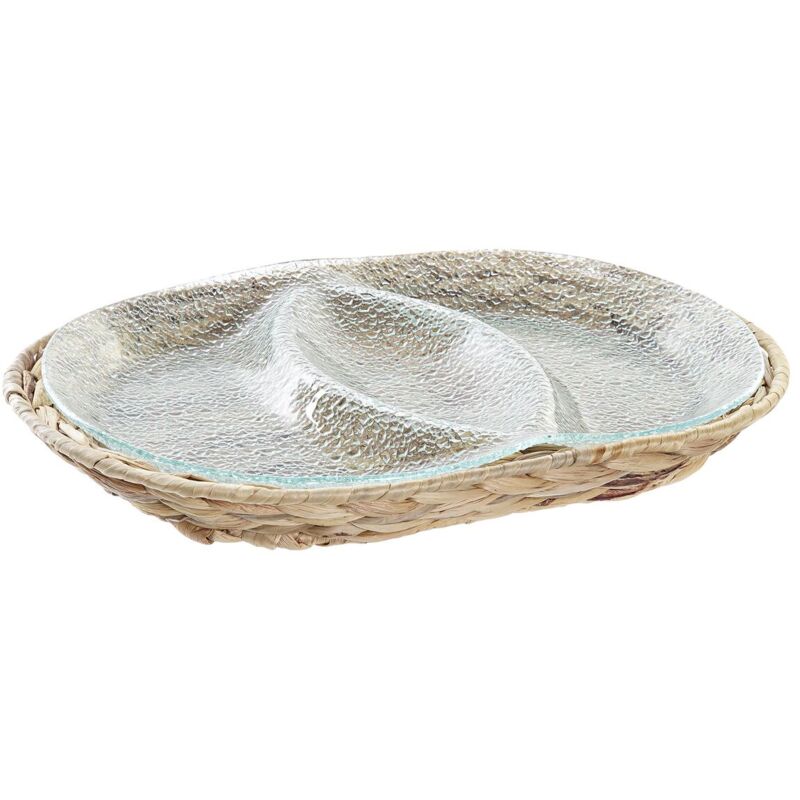 Plateau de Amuse-gueule de la marque, Couleur transparente, de Verre et fibre (38 x 25 x 4 centimètres). - Dkd Home Decor