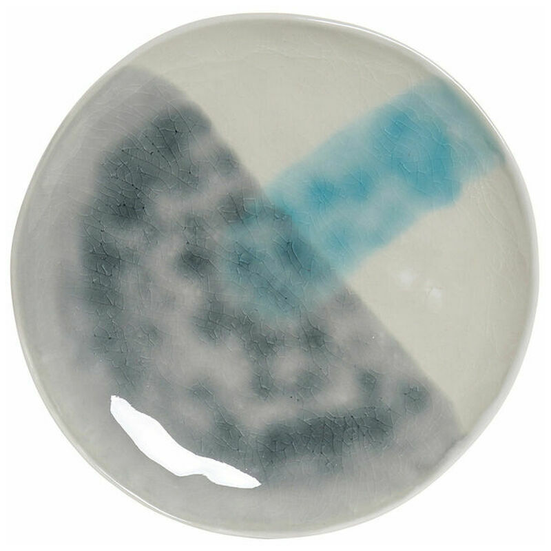 

DKD Home Decor Plato Llano DKD Home Decor Azul Gris Gres Acero Esmaltado (21 x 21 x 2.5 cm)