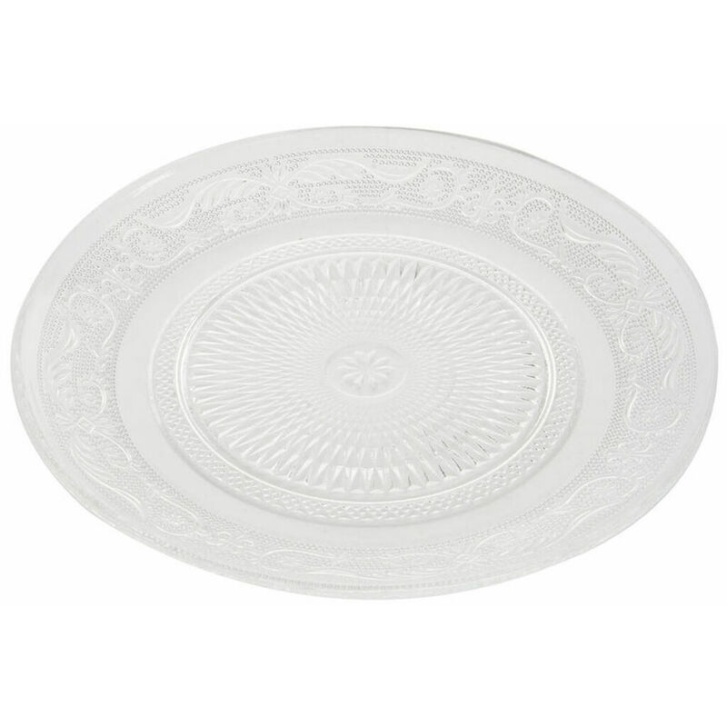 

Plato Llano Transparente Cristal (20 x 20 x 1 cm) - Dkd Home Decor