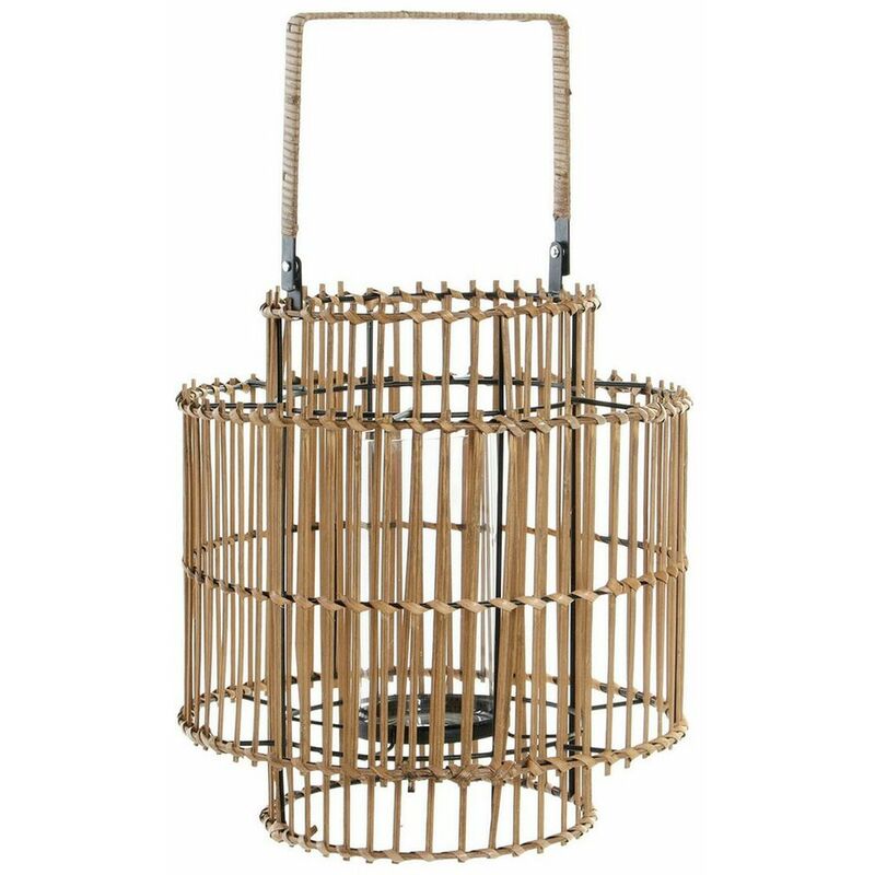 

Portavelas Metal Bambú (30 x 30 x 32 cm) - Dkd Home Decor