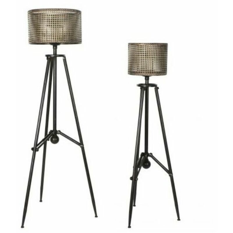 

DKD Home Decor Portavelas DKD Home Decor Negro Metal De pie (2 pcs)