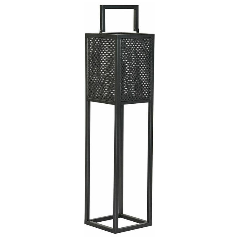 

Portavelas Negro Metal Cristal (20 x 20 x 82 cm) - Dkd Home Decor