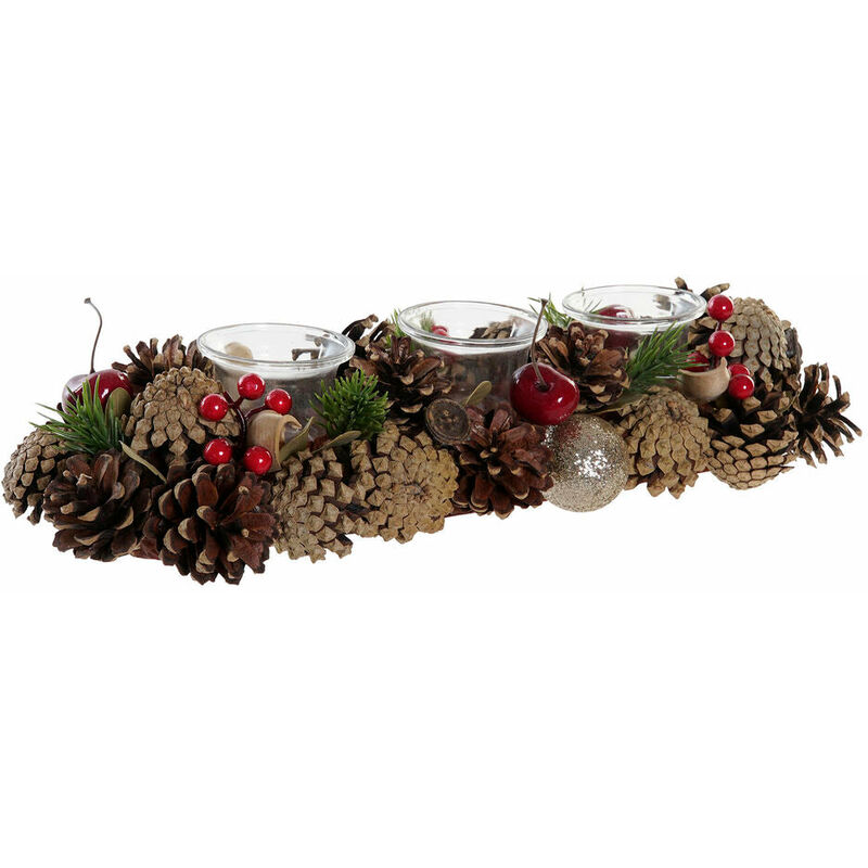 

Portavelas Navideño DKD Home Decor Cristal (38 x 13 x 8.5 cm)