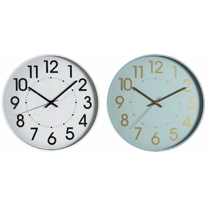 

Reloj de Pared DKD Home Decor Blanco Verde PVC (40 x 5 x 40 cm) (2 pcs)