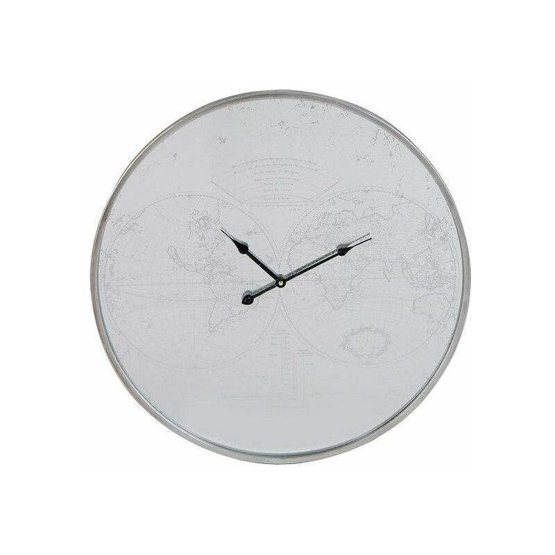 

Reloj de Pared DKD Home Decor Mapamundi Metal Espejo (60 x 4 x 60 cm)