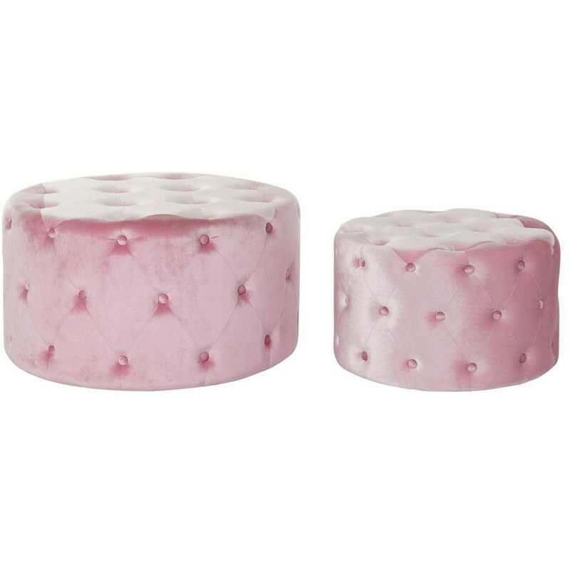 

Reposapiés Rosa Velvet Madera MDF Glam (2 pcs) - Dkd Home Decor