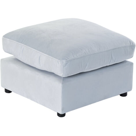 DKD Home Decor Repose pied Bois Polyester Bleu ciel 55 cm