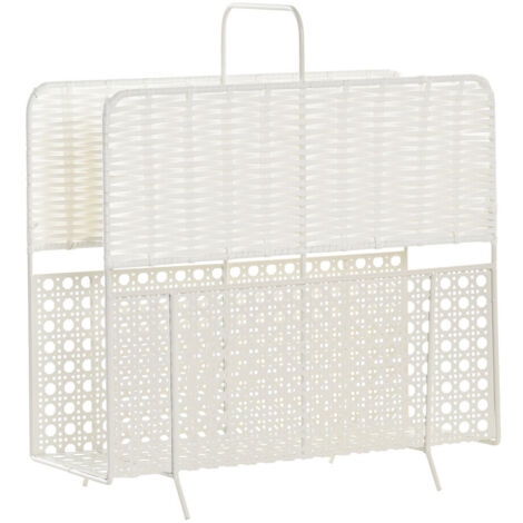 DKD Home Decor Revistero blanc naturel 36.5x15x41 cm