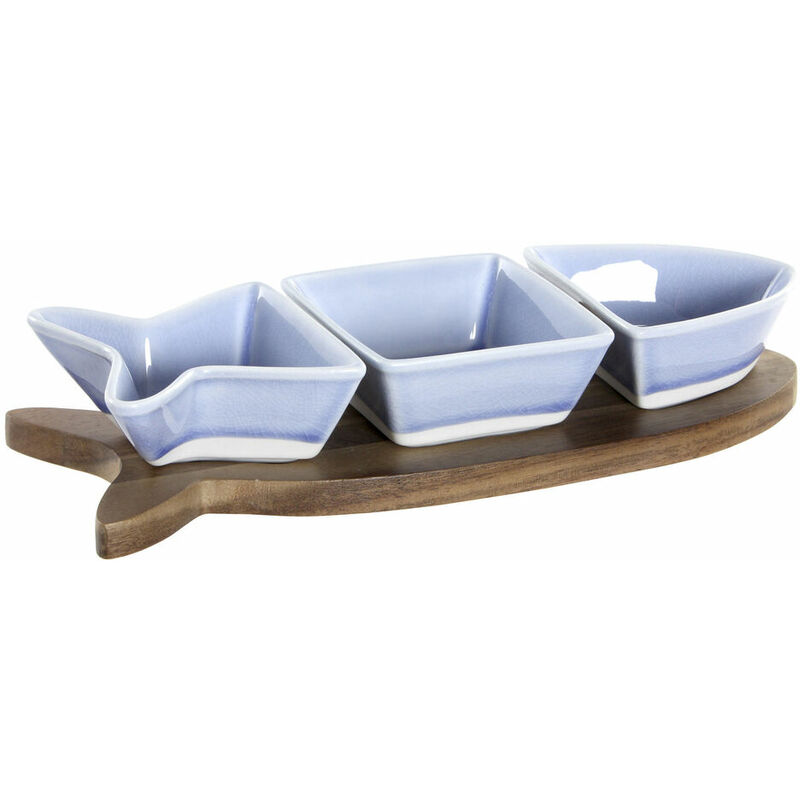 

Set De Aperitivo Dkd Home Decor Porcelana Acacia (28 X 9.7 X 1.3 Cm)