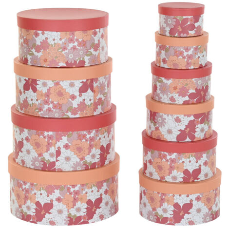 DKD Home Decor Set de Caisses de Rangement Empilables Coloré