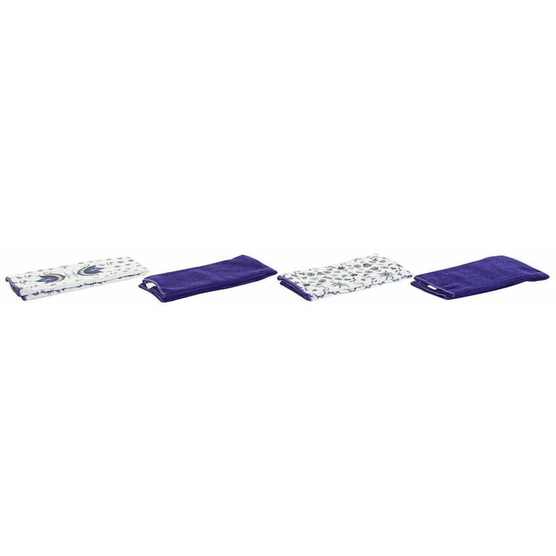 

Set de Paños Azul Blanco Microfibra (2 pcs) - Dkd Home Decor