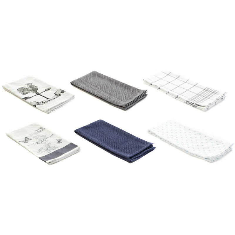 

Set de Paños Azul Gris Algodón (2 pcs) - Dkd Home Decor