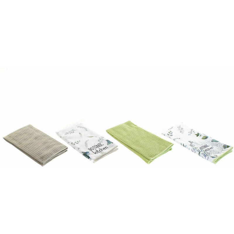 

Set de Paños ‎Botanic Verde Fibra Gris Claro (2 pcs) - Dkd Home Decor