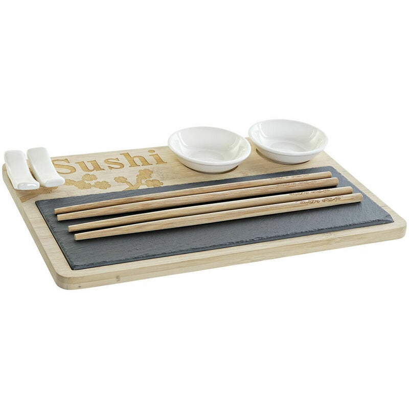 

Set de Sushi Bambú Pizarra (9 pcs) (28,5 x 18,5 x 2,6 cm) - Dkd Home Decor