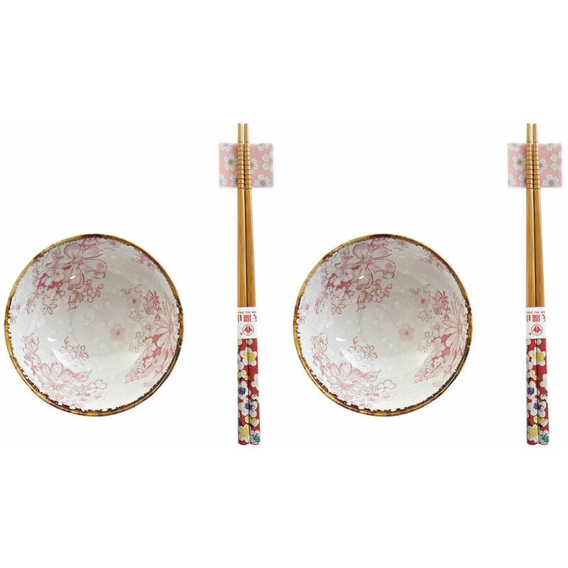 

Set De Sushi Dkd Home Decor Bambú Porcelana (25,5 X 27,5 X 6 Cm)