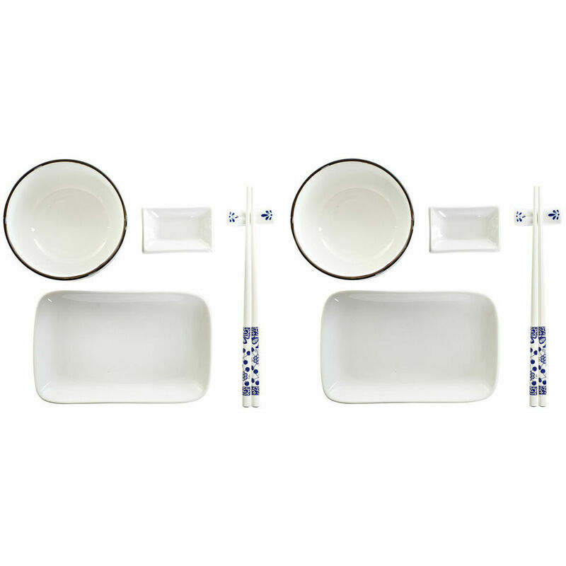 

Set De Sushi Dkd Home Decor Bambú Porcelana (33,5 X 34,5 X 9 Cm)