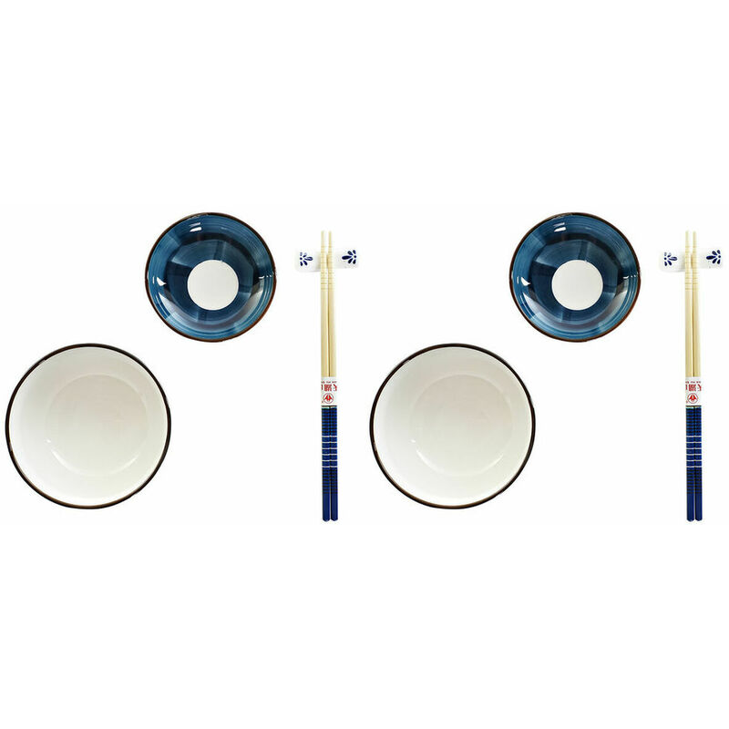

Set De Sushi Dkd Home Decor Bambú Porcelana (8 Pcs) (34 X 29,5 X 7,3 Cm)