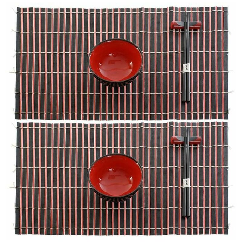 

Set De Sushi Dkd Home Decor Cerámica Bambú (10 Pcs) (31 X 20 X 6 Cm)