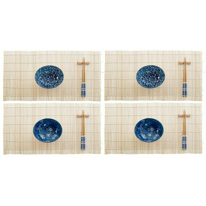

Set De Sushi Dkd Home Decor Cerámica Bambú (20 Pcs) (35 X 35 X 5,5 Cm)