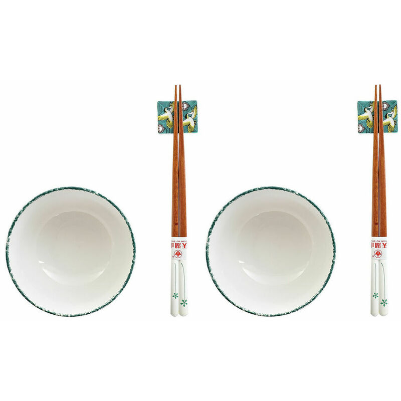 

Set De Sushi Dkd Home Decor Madera Porcelana (25 X 25 X 6,5 Cm)