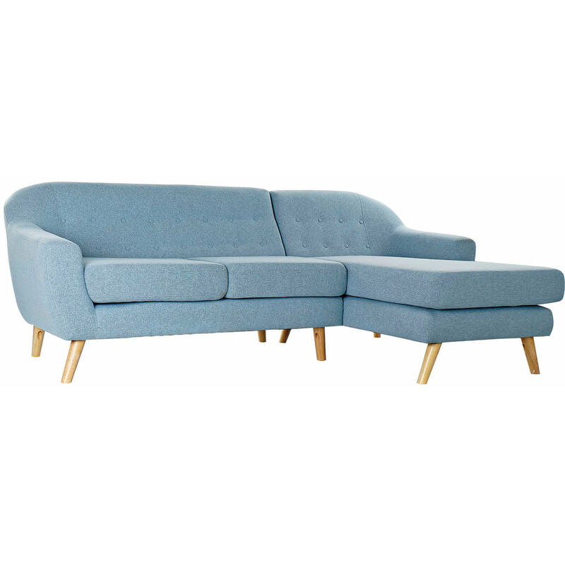 

Sofá de 3 Plazas DKD Home Decor Poliéster Madera de caucho Azul cielo (226 x 144 x 84 cm)