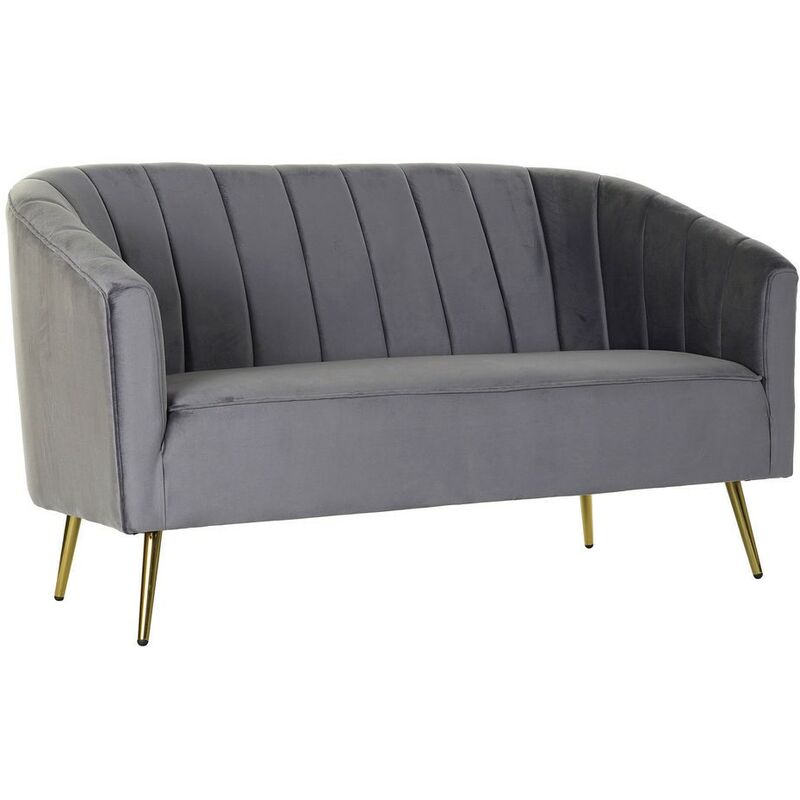 

Sofá Gris Poliéster Metal Dorado Glam (140 x 77 x 81 cm) - Dkd Home Decor