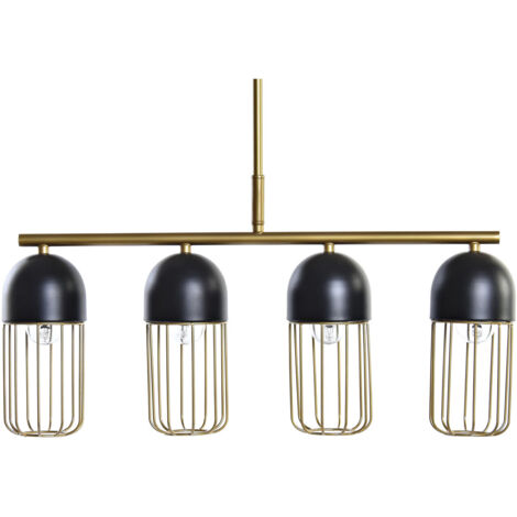 DKD Home Decor Suspension Noir Doré 60x11x26 cm