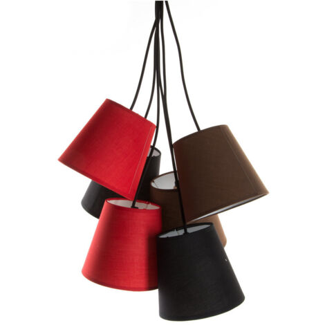 DKD Home Decor Suspension Tissu Fer Orange 40 x 100 cm