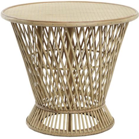 DKD Home Decor Table d appoint Bambou Marron Clair 60 cm