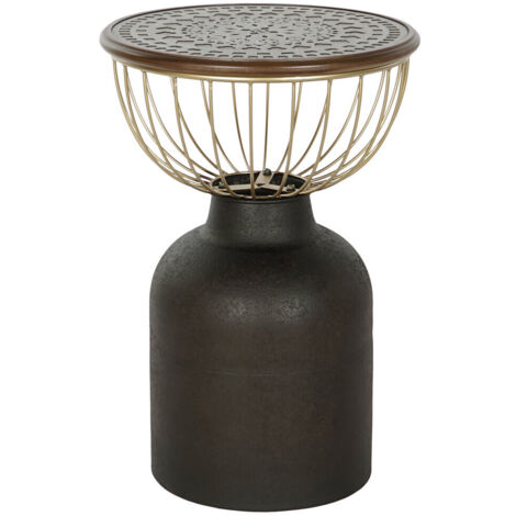 DKD Home Decor Table d appoint métal sapin 44x44x64 cm