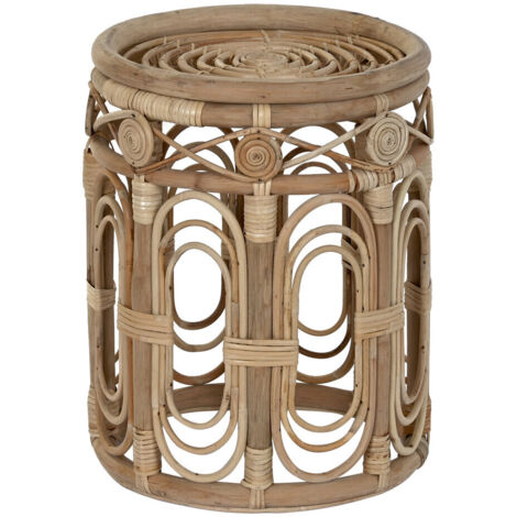 DKD Home Decor Table d appoint Rattan Naturel 35x35x45 cm