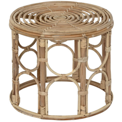 DKD Home Decor Table d appoint Rotin Naturel 38 cm