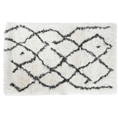 DKD Home Decor Tapis Blanc 120x180 cm Polyester