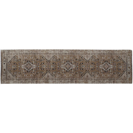 DKD Home Decor Tapis Coton Chenille Marron 60x240 cm