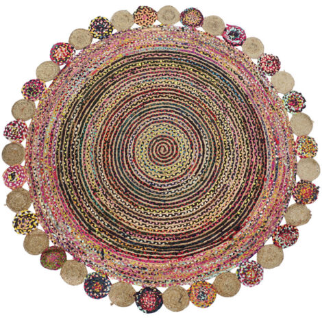 DKD Home Decor Tapis Coton Multicouleur 200x200 cm