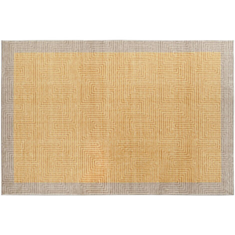 DKD Home Decor Tapis Jaune Marron Clair 120x180 cm