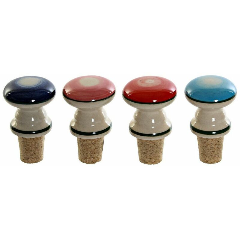 

Tapón Hermético Para Botella Dkd Home Decor Cerámica (4 Pcs) (4 X 6.5 X 4 Cm